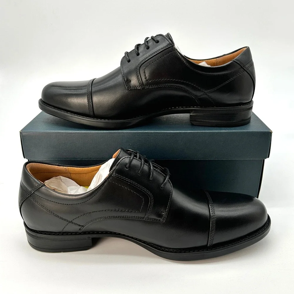 Florsheim Midtown Cap Toe Oxford Size 9 D Mens Dress Shoes Black Leather NEW NWT